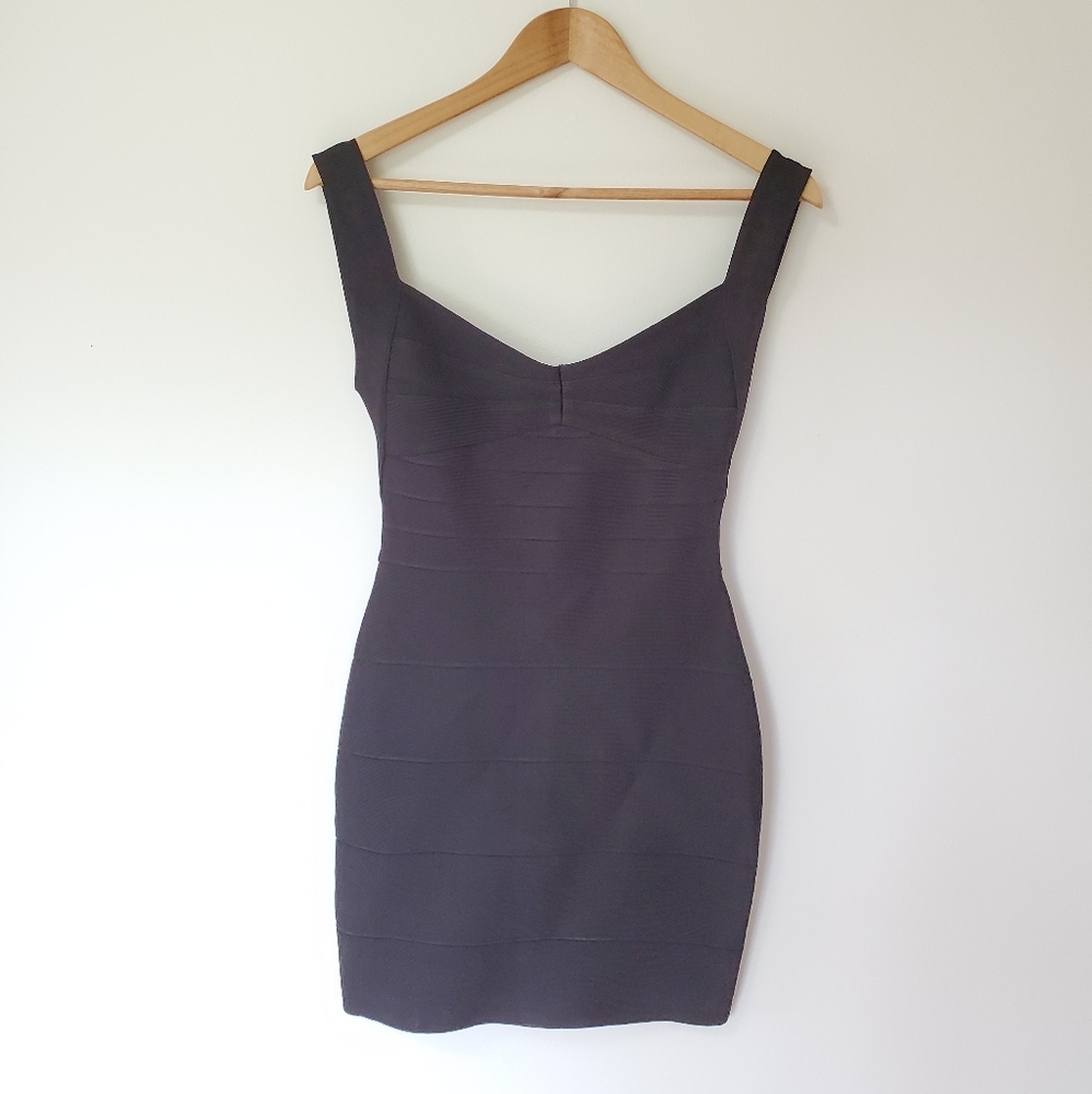 Black bodycon sexy low back dress